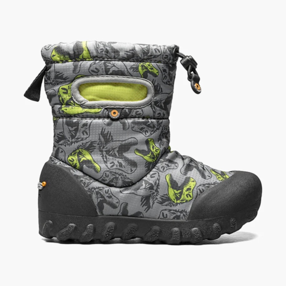 Size 6 Baby Bogs Kids' Gray and Green Dino Boots